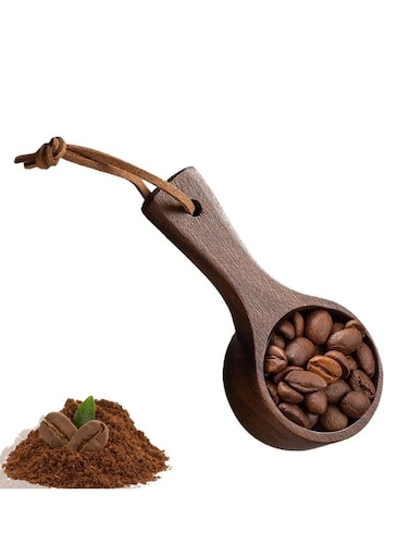 Coffee Scoop - Spoon Grinding Scoop, Wooden Coffee Scoop, Coffee Bean Measuring Scoop, Coffee Bean Scoop, Kitchen Scoop, Measuring and Serving Coffee, Tea