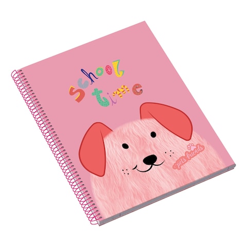 Ambar School Time Pets Friends Hard Cover Notebook for Girl Large 24 Pages A4