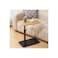 Modern Liftable C-Shaped Wooden Coffee Table   Adjustable Height   Metal Frame   Space-Saving