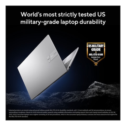 ASUS Vivobook 15 X1504ZA Laptop with 15.6-Inch Display Core i5 Processor 8GB RAM 512GB SSD Intel Iris Xe Graphic Card Cool Silver