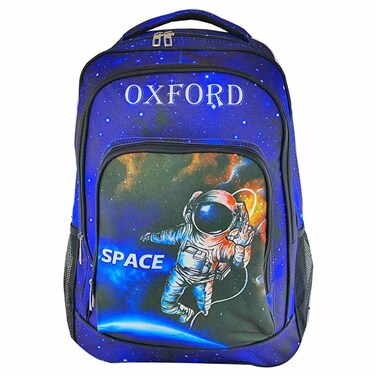 أكسفورد حقيبة الظهر المطبوعة بطبعة المريخ زرقاء