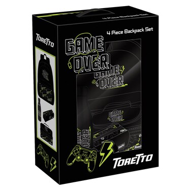 Toretto Game Over Printed Backpack Set M2115 4 PCS