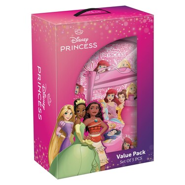 Disney Princess Printed 5-in-1 Trolley Bag Set 16inch