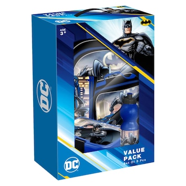 DC Batman Printed 5-in-1 Backpack Set 14inch