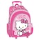 هيلو كيتي حقيبة ظهر مطبوعة بعجلات 16 بوصة