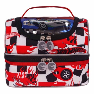 Mattel Hotwheels Printed 2 Compartment Lunch Bag