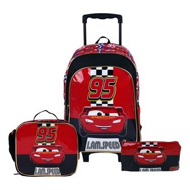 Disney Cars I Am Speed Printed 3-in-1 Trolley School Set 16inch