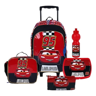Disney Cars I Am Speed Printed 5-in-1 Trolley School Set 18inch