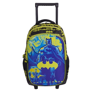 وارنر براذرز حقيبة مدرسية بعجلات بطبعة باتمان فور إيفر 18 بوصة
