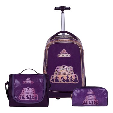 Disney Princess We Are Courageous Printed Trolley School Set 20inch