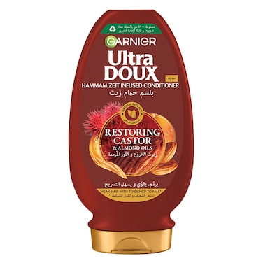 Garnier Ultra Doux Hammam Zeit Infused Conditioner With Restoring Castor And Almond Oils 360ml
