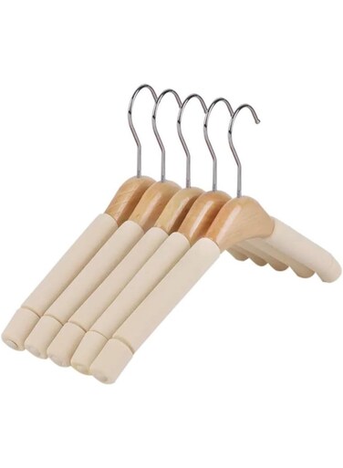 5 Pack Wooden Hangers with Non-Slip Sponge &acirc;&euro;&ldquo; Sponge Wooden Coat Hangers &acirc;&euro;&ldquo; Anti-Slip &amp; Space-Saving Design &acirc;&euro;&ldquo; Heavy Duty Hangers for Jackets, Shirts, Suits, Coats