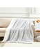 Home Faux Fur Throw Blanket (127cm x 152cm), Ultra-Soft, Reversible and Decorative Blanket for Couch, Chair, or Bed, Blue Greyish
