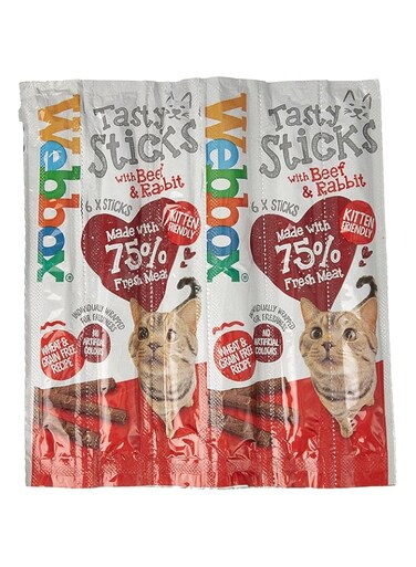 Webbox Tasty Cat Sticks Beef &amp; Rabbit 30g