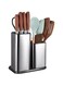 Universal Knife Block,2 IN 1 Stainless Steel Kitchen Knife Holder Set for Countertop,Modern Knife Utensil Holder for Counter,Edge-Protect Knife Storage Organizer