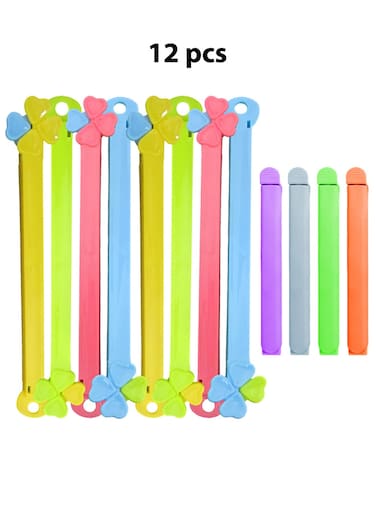 12Pieces Airtight Bag Clips for Food Storage Locking Clip Bag Sealing Clips Easy Open Reusable - Two Size