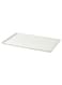 Dish Drainer, White Galvanised Steel with Grooved Design, 52x35 cm