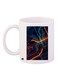 Printed Ceramic Coffee Mug White/Blue/Orange 11ounce