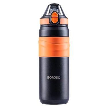 Borosil Vacuum Sip Bottle Black 560ml