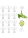 AccEncyc 12Pcs Veggie Clips Aquarium Seaweed Clips Fish Food Holder Wide Mouth Clips Plants Suction Cups Algae Clips for Freshwater and Marine Fish Tank (Plastic)