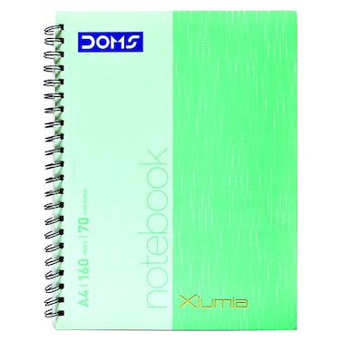 Doms Xlumia Notebook A4 160 Pages Assorted Colour