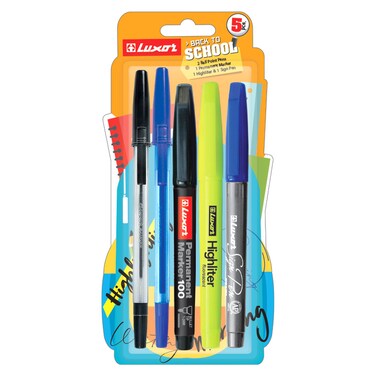 Luxor Back To School Stationary Set LX1321 5 PCS