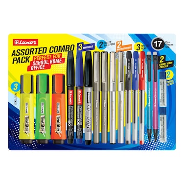 لوكسور مجموعة أدوات مكتبية متنوعة  LX1350A، مكونة من 17 قطعة