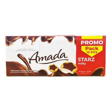 Solen Amada Starz Milky Chocolate Cream Biscuit 37.5g Pack of 12