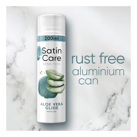 Gillette Venus Satin Care Aloe Vera Glide Scented Shave Gel For Sensitive Skin 200ml