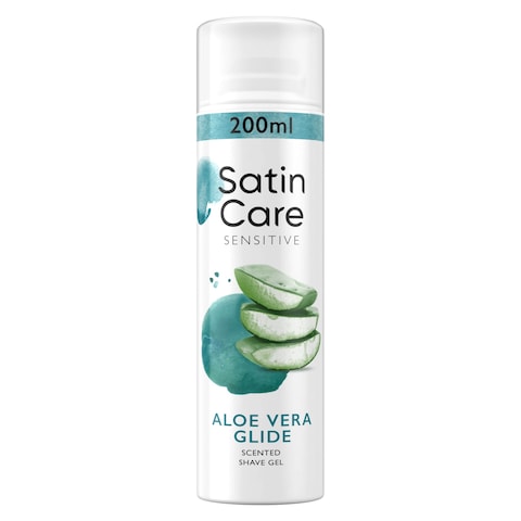 Gillette Venus Satin Care Aloe Vera Glide Scented Shave Gel For Sensitive Skin 200ml