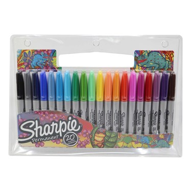 شاربي أقلام تحديد دائمة ذات رأس رفيع 20 قطعة