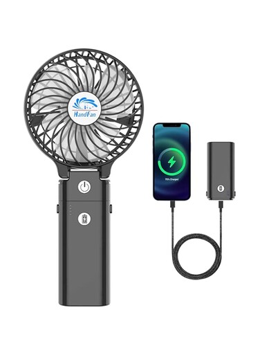 HandFan Handheld Fan, Personal Cooling Fan, 3 speeds, 5-23 Working Hours, Office/Home/Outdoor/Camping/Stroller