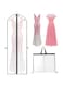 KOWVOWZ Garment Covers Bag with zip, Bridal Dress Cover Bag, Suit Bag Dustproof Cloths Storage, Wedding Dress Storage Bag for Abayas, long Dress, Evening Dress With Zipper(white)