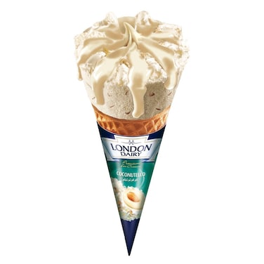 London Dairy Coconutello Ice Cream Cone, 120ml