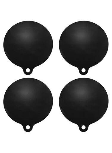 NALACAL Electric Induction Hob Protector Mat, Anti-Slip Mat Silicone Cooktop Scratch Protector Cover, Heat Insulated Mat as Induction Cooktop Cover or Glass Top Stove Cover, Black (4 Pack)