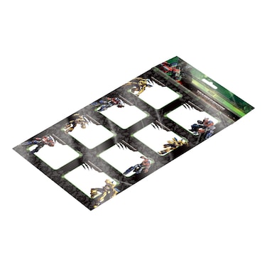 ترونسفورمرز ملصقات أسماء مطبوعة في حقيبة مقاس A4 2 ورقة