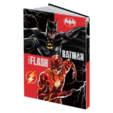The Flash Batman Printed Hard Cover Arabic Notebook 100 Sheet 16x22cm