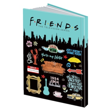 فريندز المسلسل التلفزيوني دفتر ملاحظات باللغة العربية بغلاف صلب مطبوع 100 ورقة مقاس 16 × 22 سم