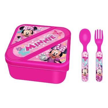 ميني ماوس علبة غداء مطبوعة مع أدوات مائدة
