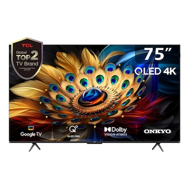 TCL 75-Inch UHD Smart QLED Google TV 75C655 Black 2024