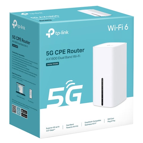 TP-Link Archer NX200 AX1800 Dual-Band Wi-Fi 5G CPE Router White