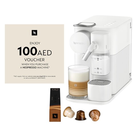 Nespresso&nbsp;Lattissima One coffee machine by&nbsp;Nespresso, Porcelain White&nbsp;- UAE Version