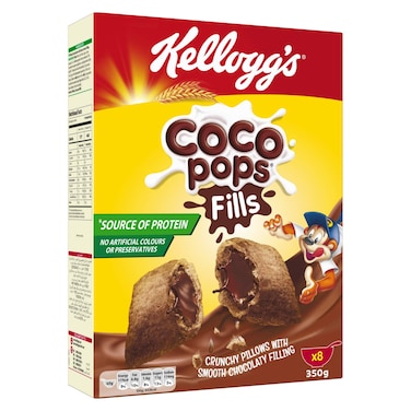 Kellogg's Coco Pops Fills Crunchy Pillows with Smooth Chocolaty Filling Cereal, 350g