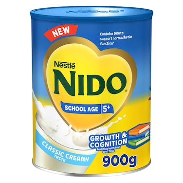 Nestle Nido School Age 5+ Classic creamy taste 5 Years Old Onwards Tin 900g