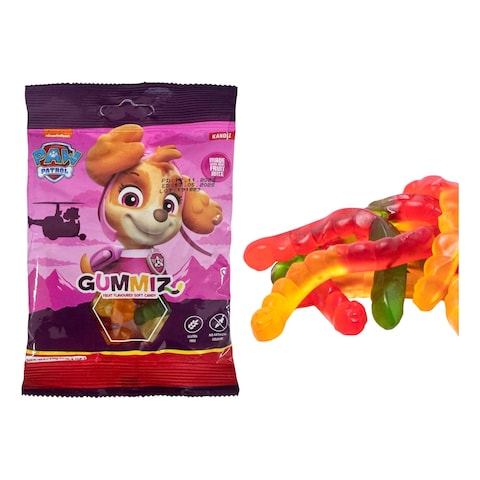 Paw Patrol Gummiz Worms Fruit Flavoured Soft Candy 70g