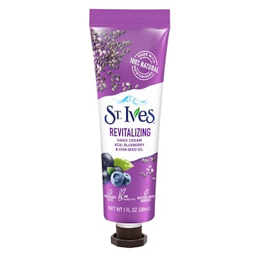 St. Ives Revitalizing Hand Cream with Acai Blueberry and Chia Seed Oil 30ml