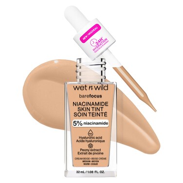 Wet N' Wild Bare Focus Niacinamide Skin Tint, Cream Beige