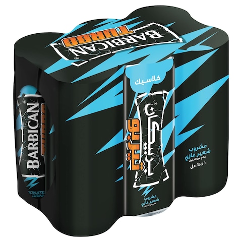 Barbican Turbo Classic Carbonated Non-Alcoholic Malt Drink Can, 240ml Pack of 6