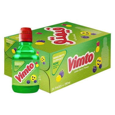 فيمتو مشروب بنكهة فاكهة الليمون والتوت، غطاء رياضي، زجاجة خضراء، 250 ملل، عبوة من 24 حزمة