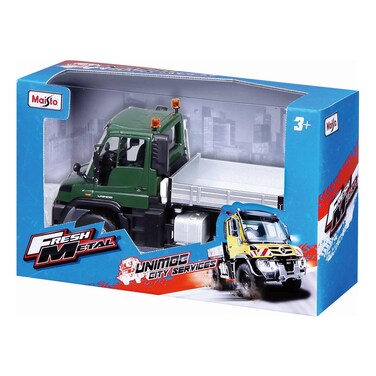 Maisto Fresh Metal Mercedes Benz Unimog City Services 21238 Assorted 4.5inch 2 PCS